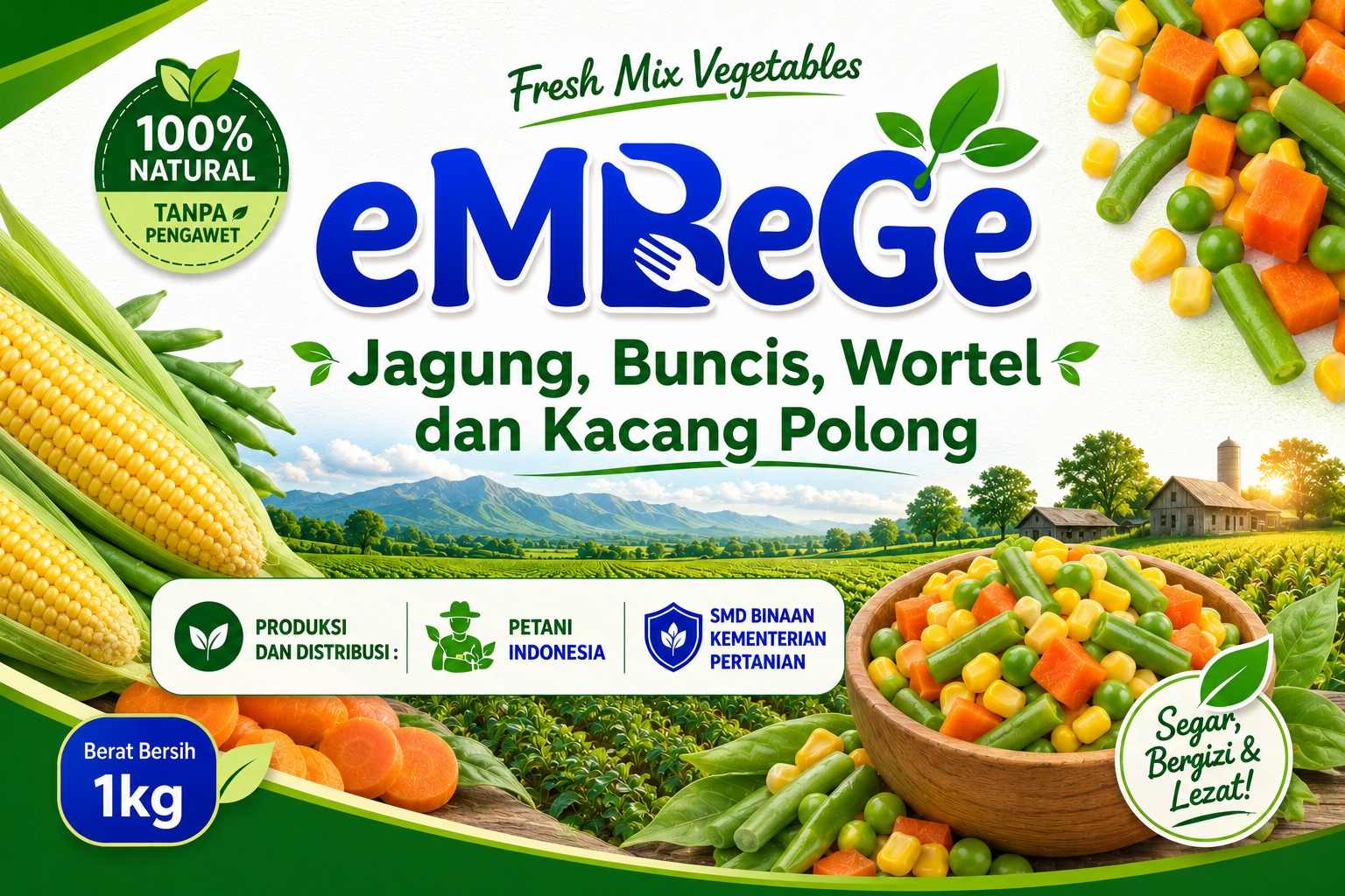Produk Fresh Mix Vegetables eMBeGe